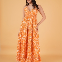 Tropical Print Crepe Midi Dress for Women – Shop Trendy Styles | 9 Impression