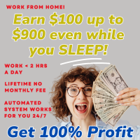 Earn $100, $300, $600 up to $900 while you sleep!